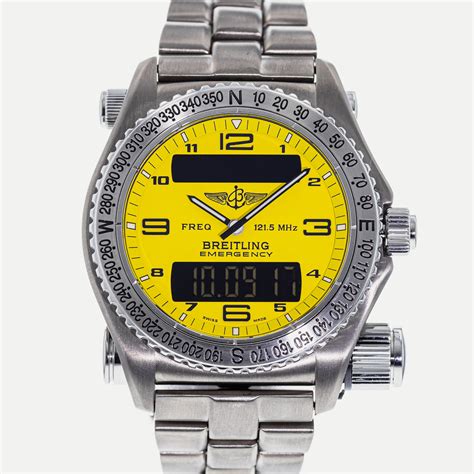 used breitling emergency watch for sale|pilot watch with emergency locator.